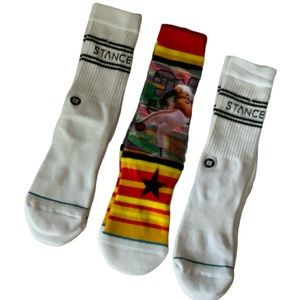 (3) Stance Men’s Socks Size M New